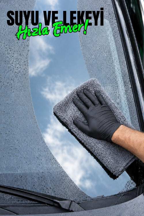 AutoFresh 3 Adet Mikrofiber Bez Seti Araç Yıkama Temizlik Bezi 40x40 cm