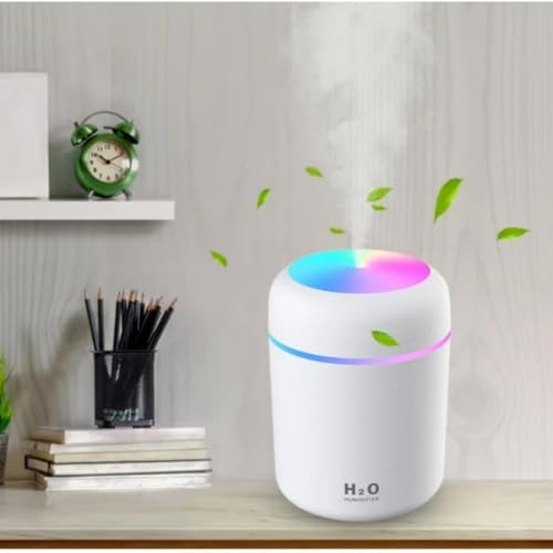 Hava Nemlendirici Ortam Nemlendirici Işıklı Hava Nemlendirici Makinesi ve Aroma Difüzörü H2O(BEYAZ, GRİ, PEMBE Karışık)|B0DP7XJC1L