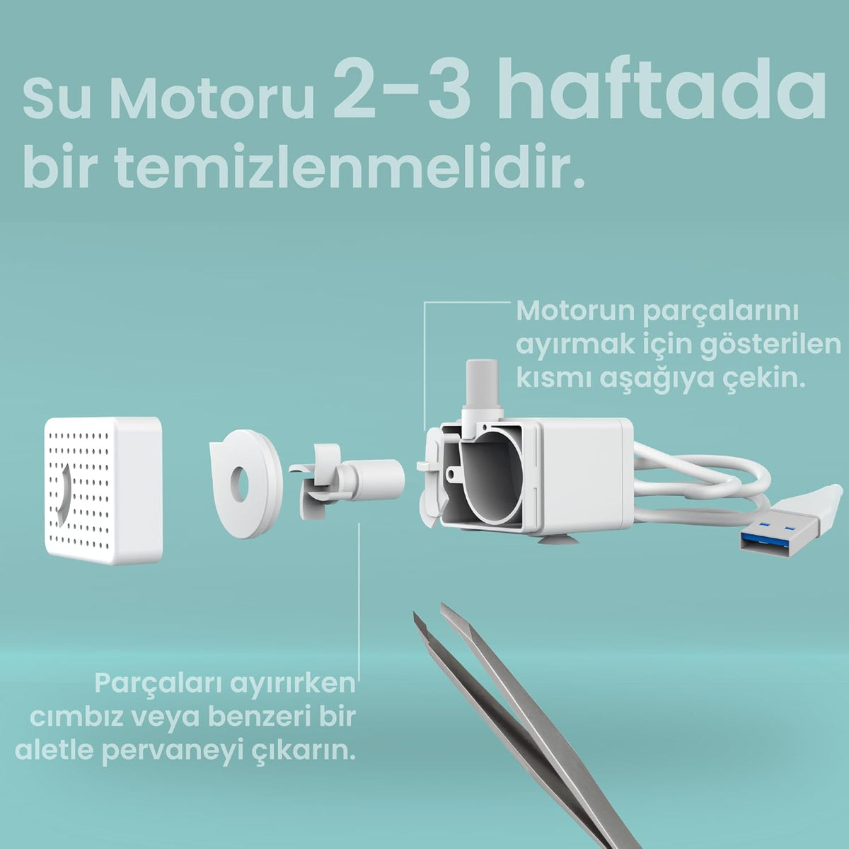 Atapet Ayarlanabilir Akışlı Ultra Sessiz Kedi Su Pınarı 2,3 Lt