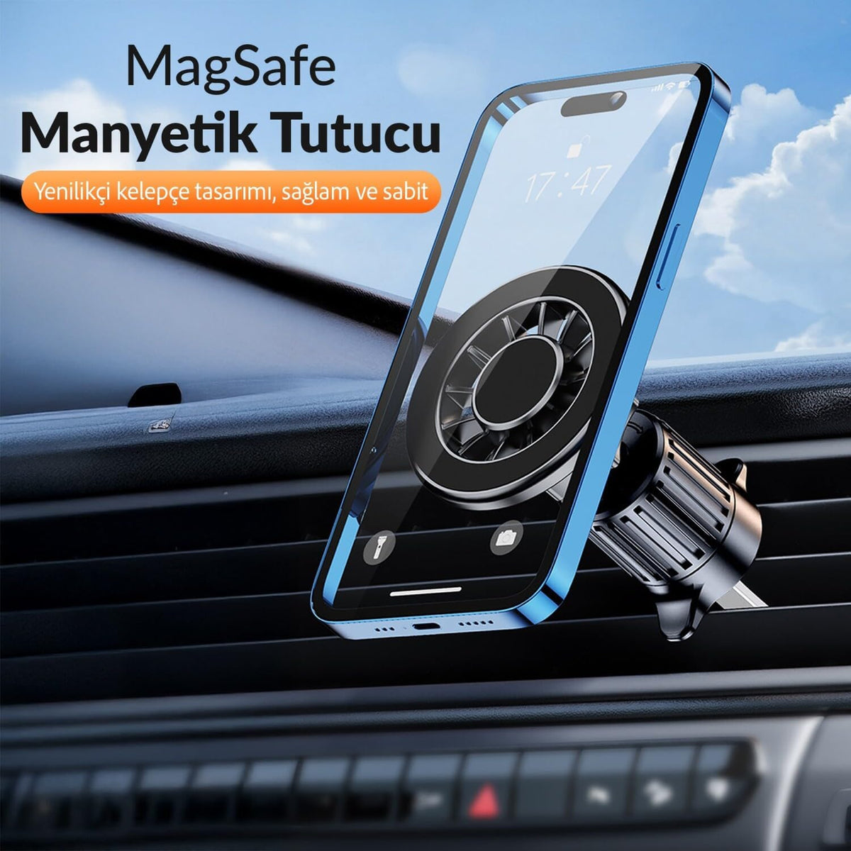 KingMa MagSafe Uyumlu Manyetik Araç Telefon Tutucu
