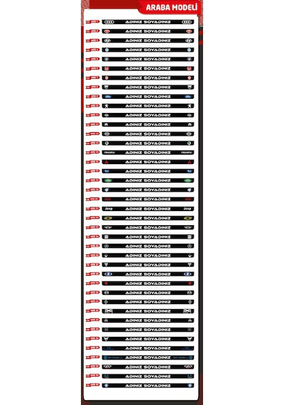 Plakalıkhane Premium Uv Baskılı Kişiye Özel Plakalık 2 Adet